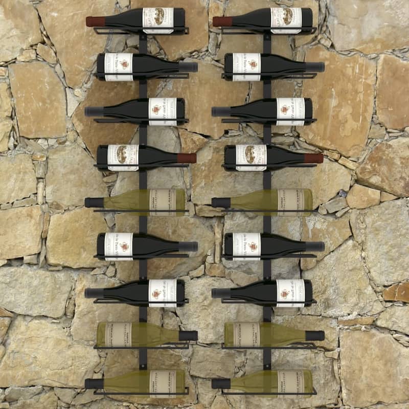 vidaXL Wall Wine Rack Wall Mounted Bottle Holder Storage Organizer for Pantry