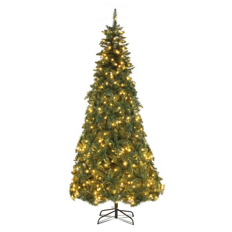 7.5ft 600 Lights Warm Color 8 Modes 1200 Branches Christmas Tree - N/A
