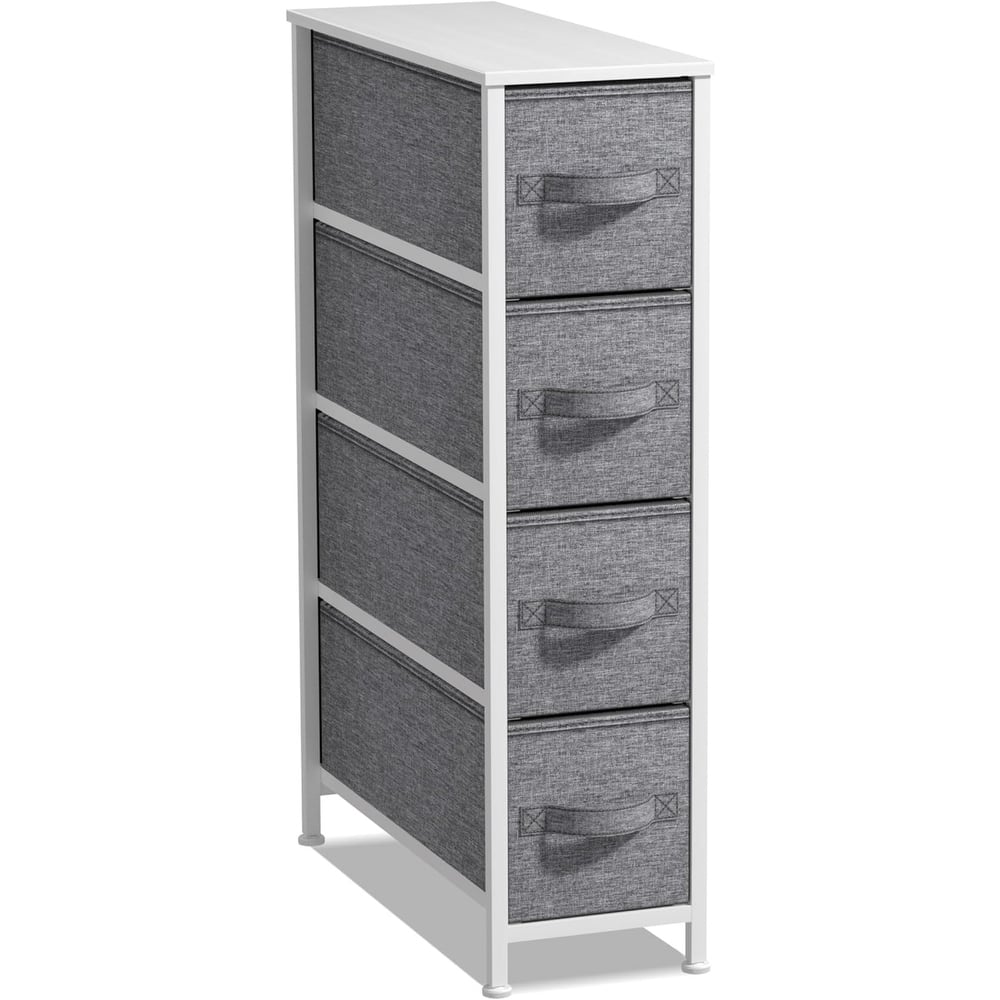 Narrow Dresser Tower with 4 Drawers - Vertical Storage for Bedroom
