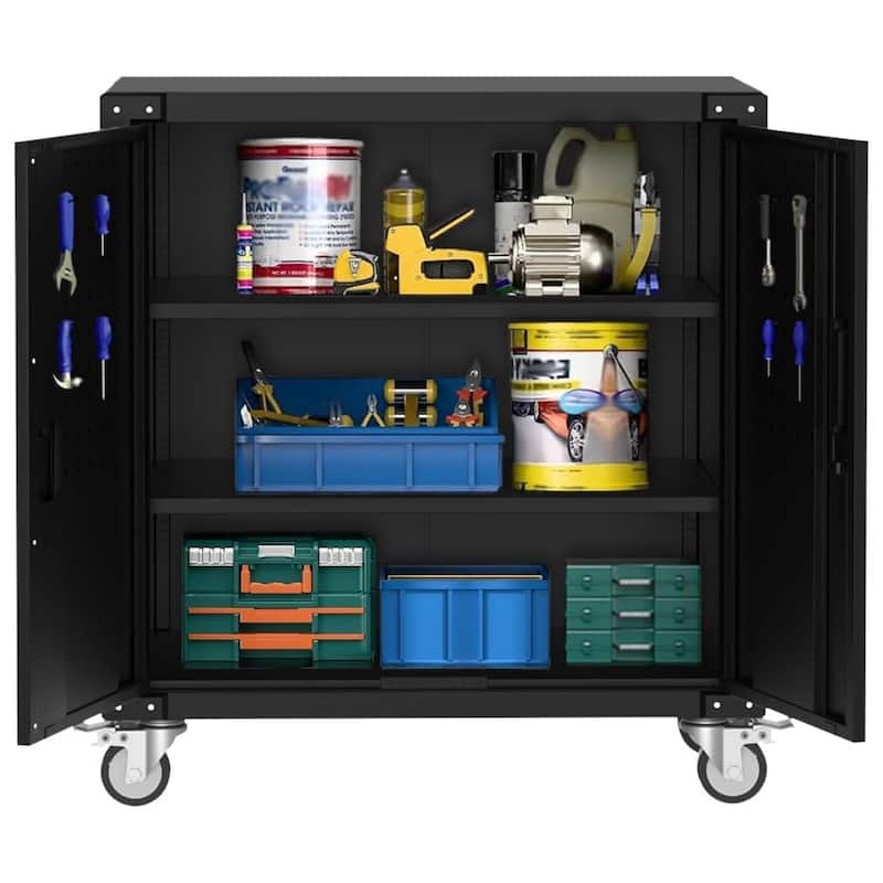 Metal Storage Garage Cabinet Organizer for Warehouse, Office - N/A
