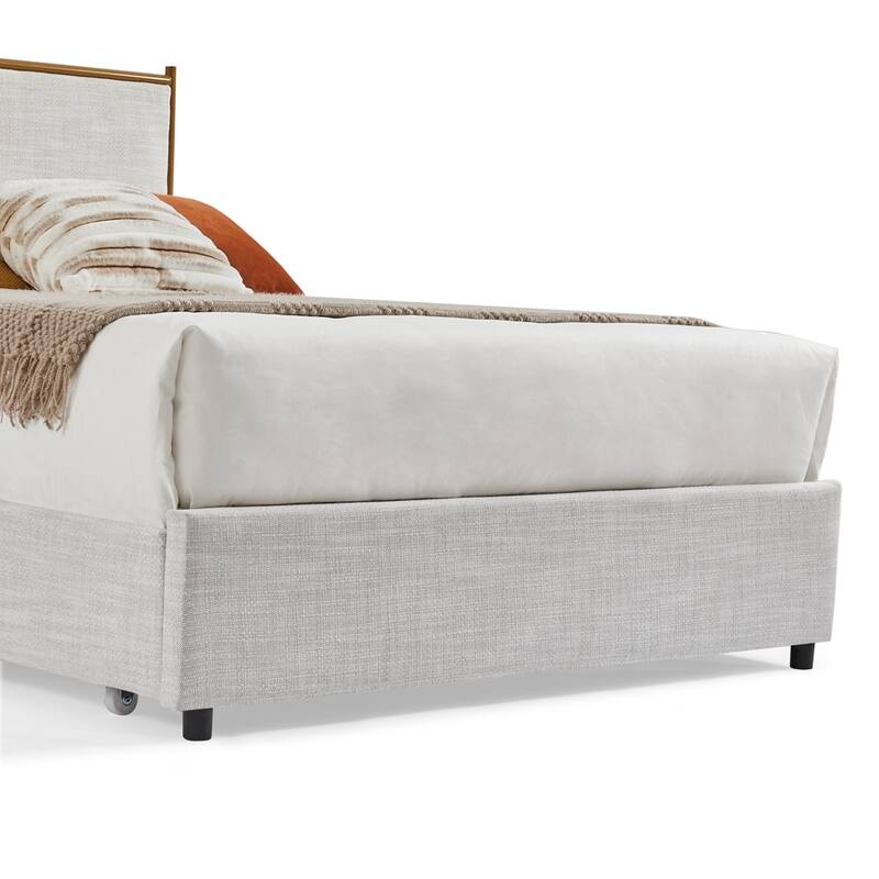 Classic Metal Platform bed with Four drawers