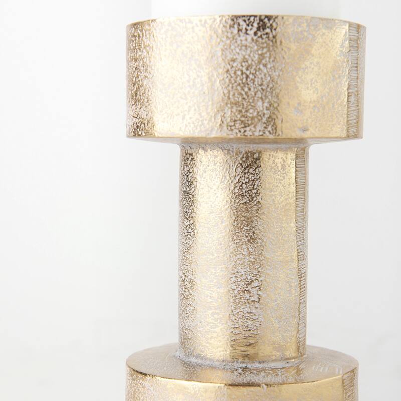 Bolton 3.9L x 3.9W x 10.6H Gold Metal Table Candle Holders