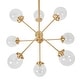 preview thumbnail 4 of 10, INK+IVY Calista 8-Light Metal Chandelier with Globe Bulbs