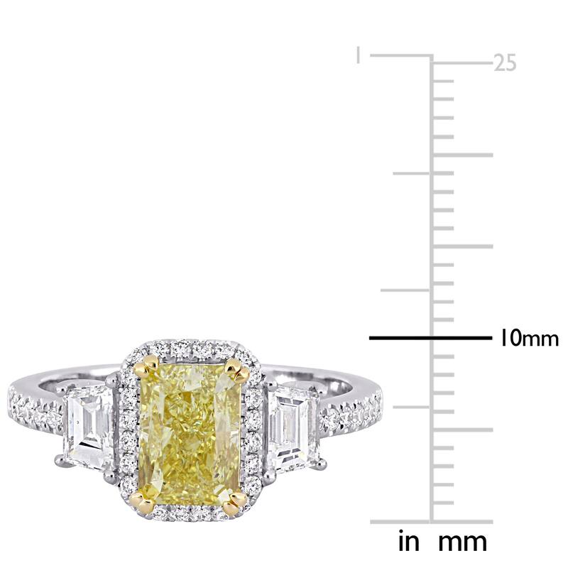 Miadora 2 3/4ct TDW Diamond Engagement Ring in 14k Two-Tone Gold
