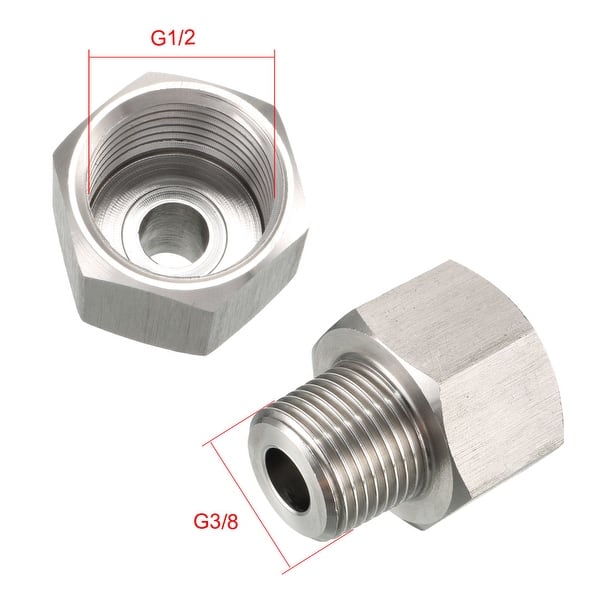 Shop Pressure Gauge Adapter Pipe Fitting 3 8 Male Pipe X 1 2 Female Pipe With O Ring G3 8 X G1 2 On Sale Overstock