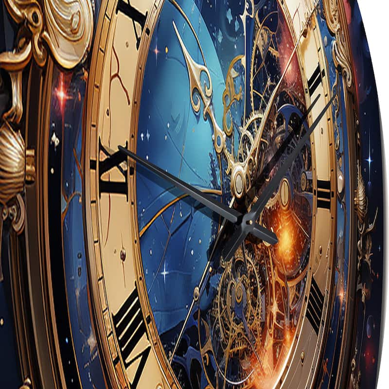 Designart "Watche Metaphysical Horology" Fashion Oversized Wall Clock