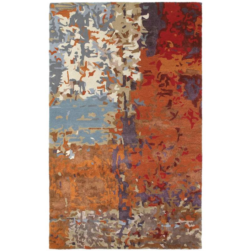 HomeRoots Abstract Industrial Rectangle Area Rug
