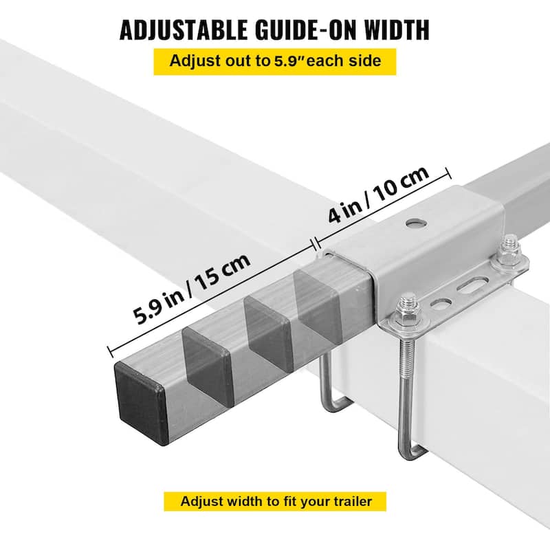Boat Trailer Guide-ons, One Pair Aluminum Trailer Guide ons, Rust-Resistant Trailer Guides with Adjustable Width