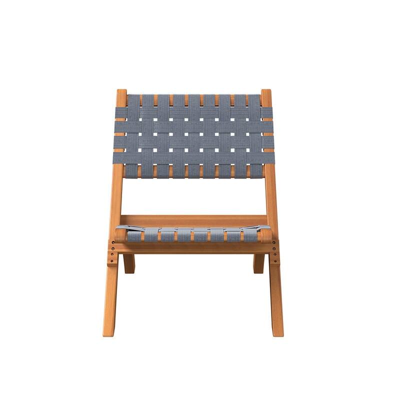 Sava Indoor-Outdoor Folding Chair in Warm Gray Webbing