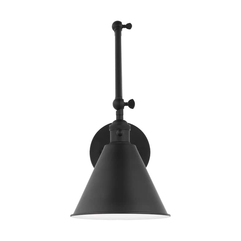 Bellevue Aube 14" Tall Bathroom Sconce - Midnight Black