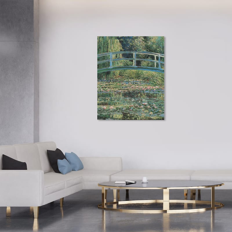 Wynwood Studio Canvas Floral and Botanical Inspired by Monet II Green and Teal French Country Wall Art Canvas Print - 36 x 30
