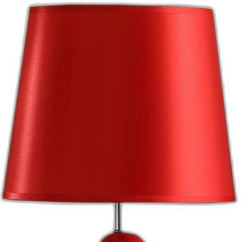 21 Inch Bedside Lamp with Empire Shade for Bedrooms or Living Rooms - 11" x 11" x 21.25"