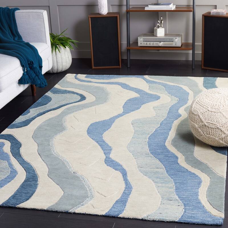 SAFAVIEH Handmade Rodeo Drive Shaniya Mid-Century Modern Wool Rug