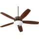 preview thumbnail 1 of 3, Quorum International Breeze 52" 5 Blade Indoor Ceiling Fan with Light Oiled Bronze