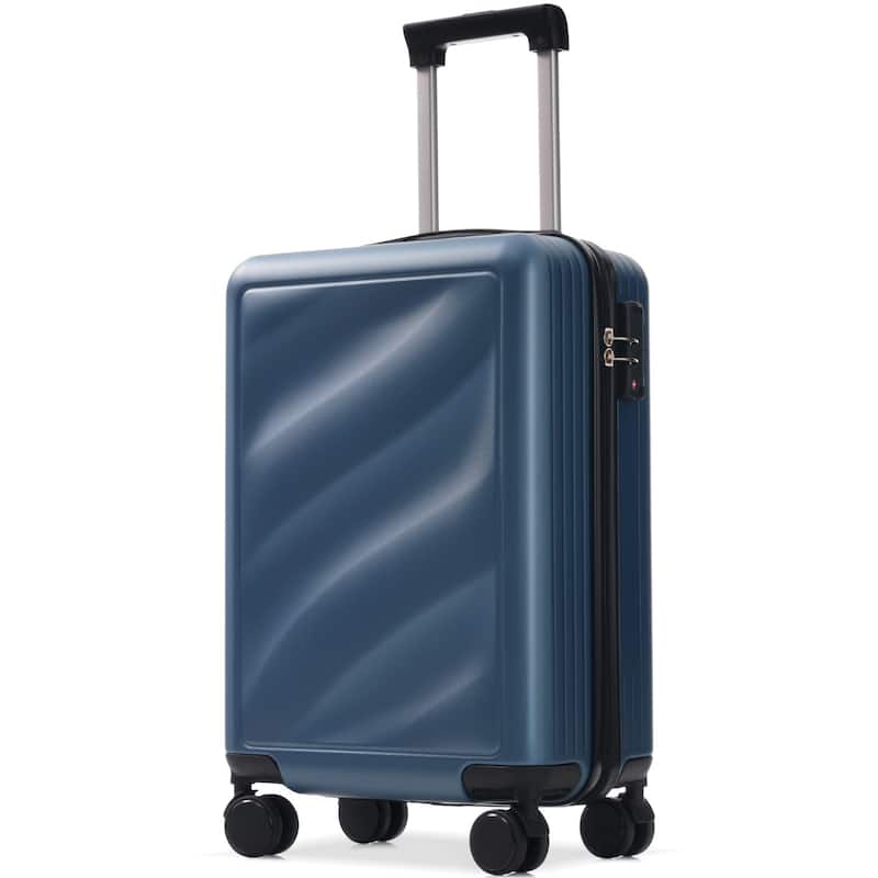 3-Piece, 20, 24, 28-Inch Modern Luggage Sets with Side Hooks and TSA Lock, for Boarding Travel, Dark Blue