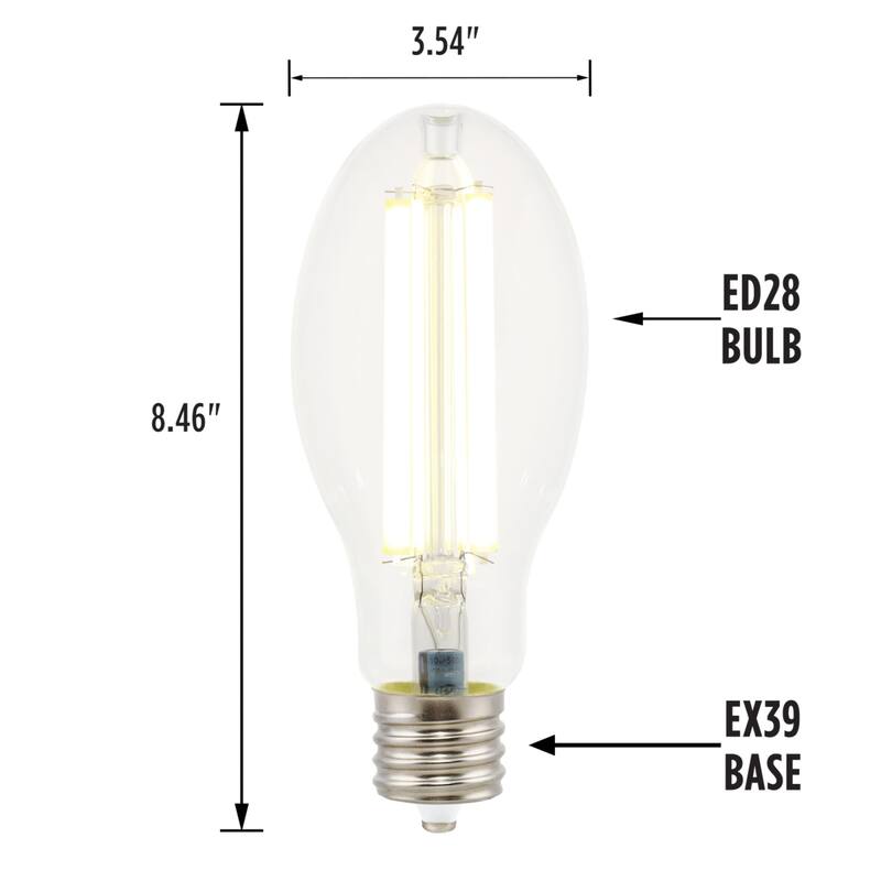 Westinghouse Lighting 32 Watt (175 Watt HID Equivalent) Daylight ED28 High Lumen Filament LED, Extended Mogul Base, 6 Pack