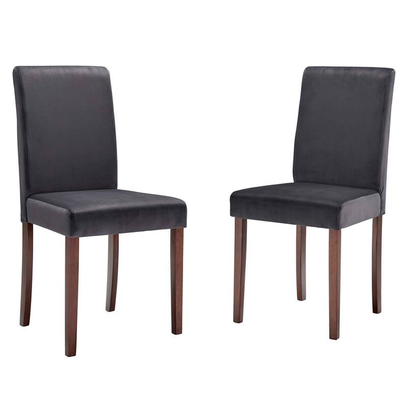 Copper Grove Piskent Velvet-upholstered Armless Dining Chairs (Set of 2) - Gray