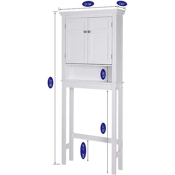 Spirich Home Bathroom Shelf Over-The-Toilet, Bathroom SpaceSaver, Bathroom Bathroom Storage Cabinet Organizer with Drawer
