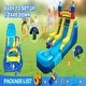preview thumbnail 4 of 4, Vinyl Inflatable Bounce House with Long Slide, Climbing Ladder, Large Ball Pool and 1500-Watt Blower - 14x9x23ft