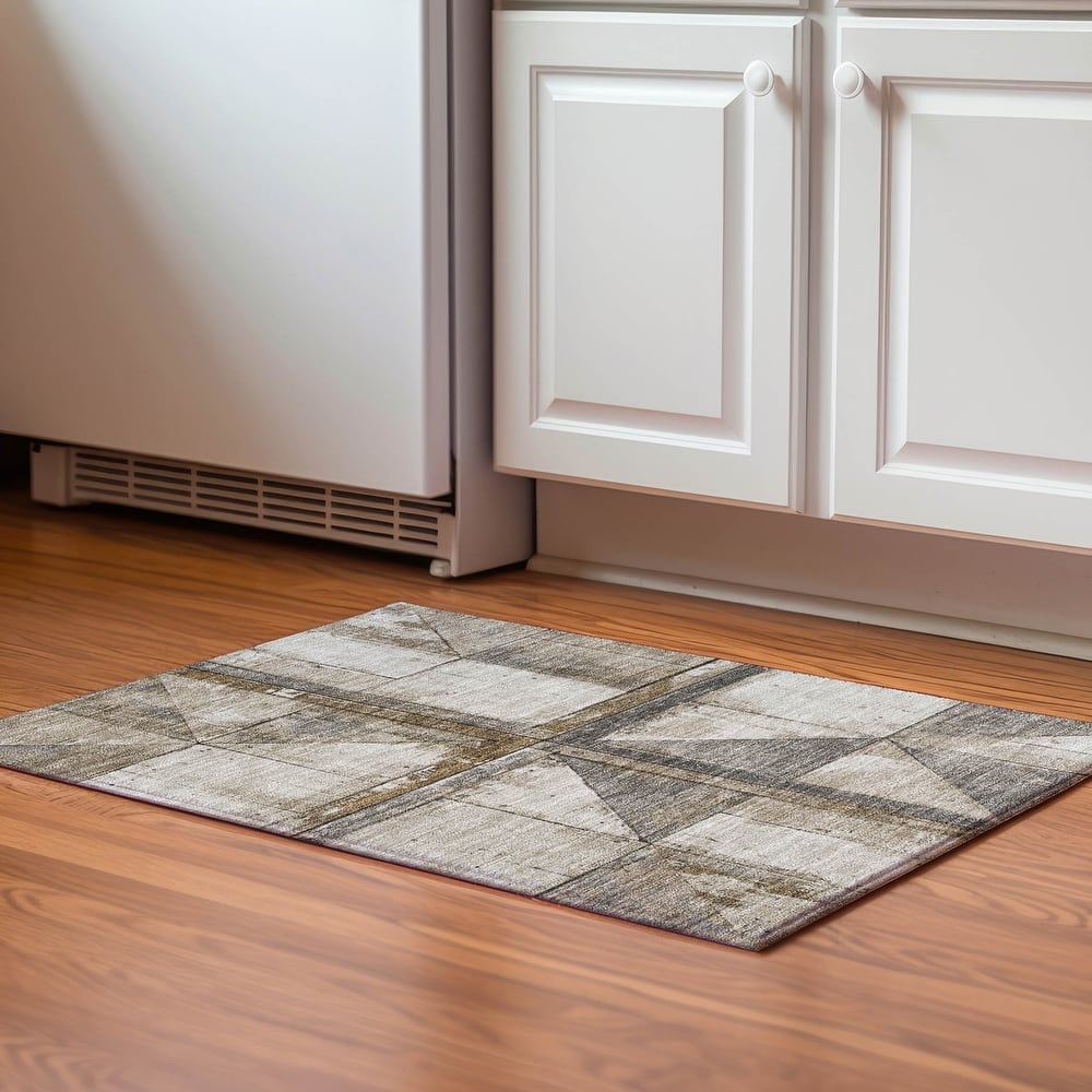 Premium Washable Super Soft Contemporary Geo Mayfield Rug