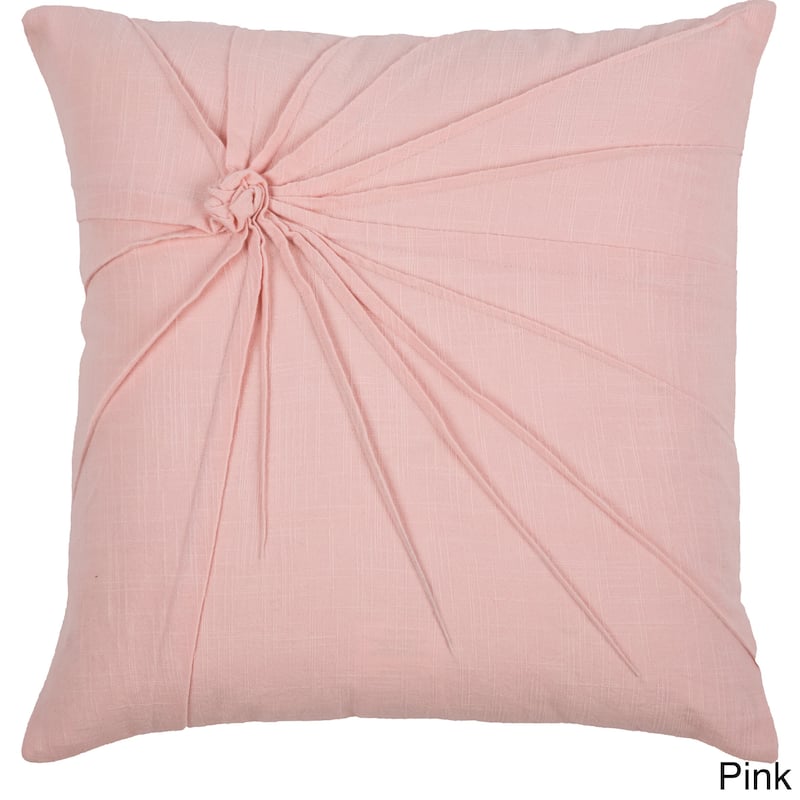 Twisted Knot Cotton Throw Pillow with Removable Cover
