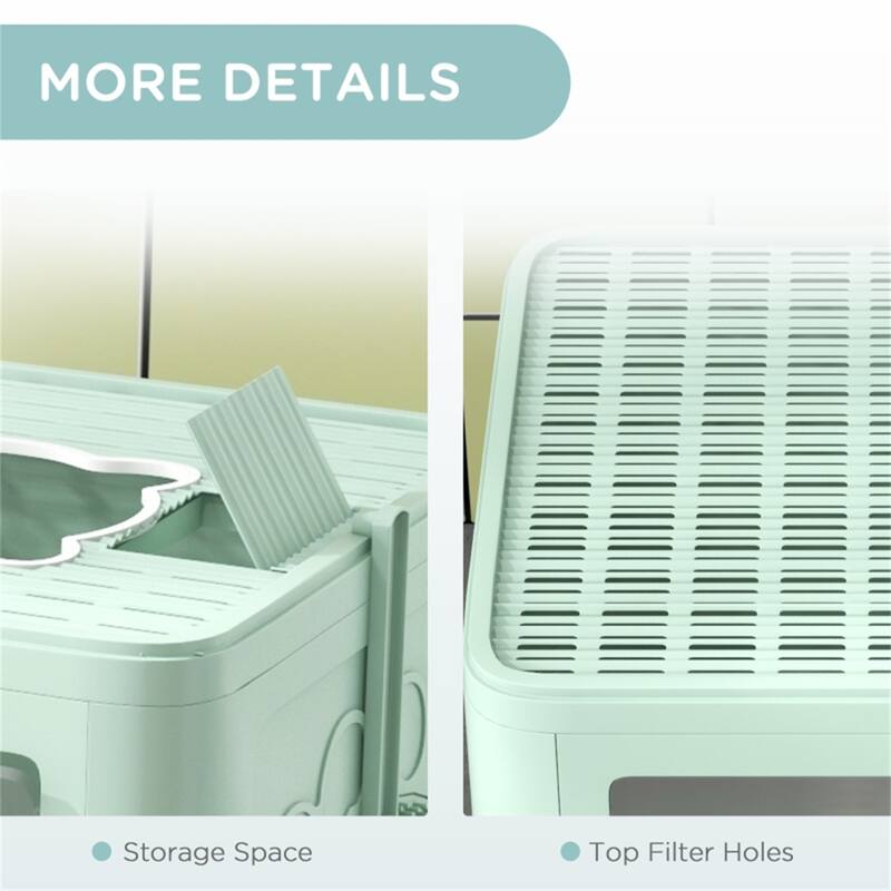 Fully Enclosed Cat Litter Box - 19" L x 15" W x 14.25" H