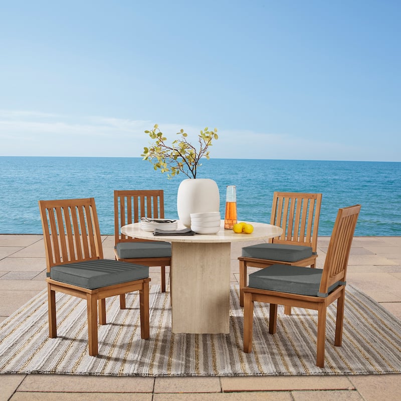 ARDEN Foam Outdoor Double Welted Round Back Seat Cushion, 20 x 19