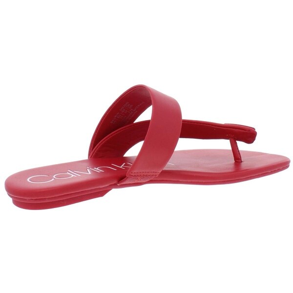 calvin klein flip flops pink