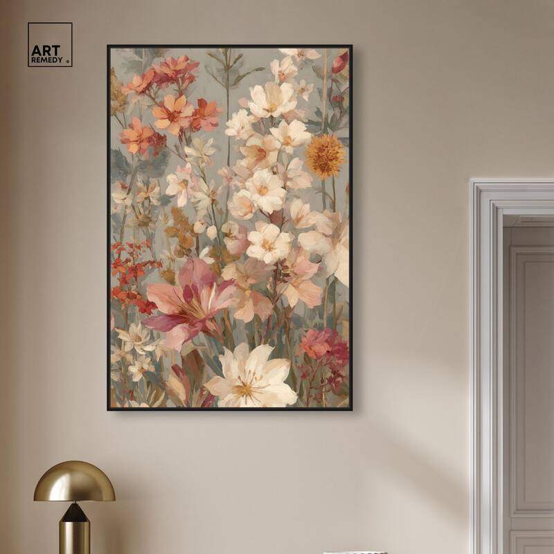 Soft Cream Wilds Canvas by Art Remedy