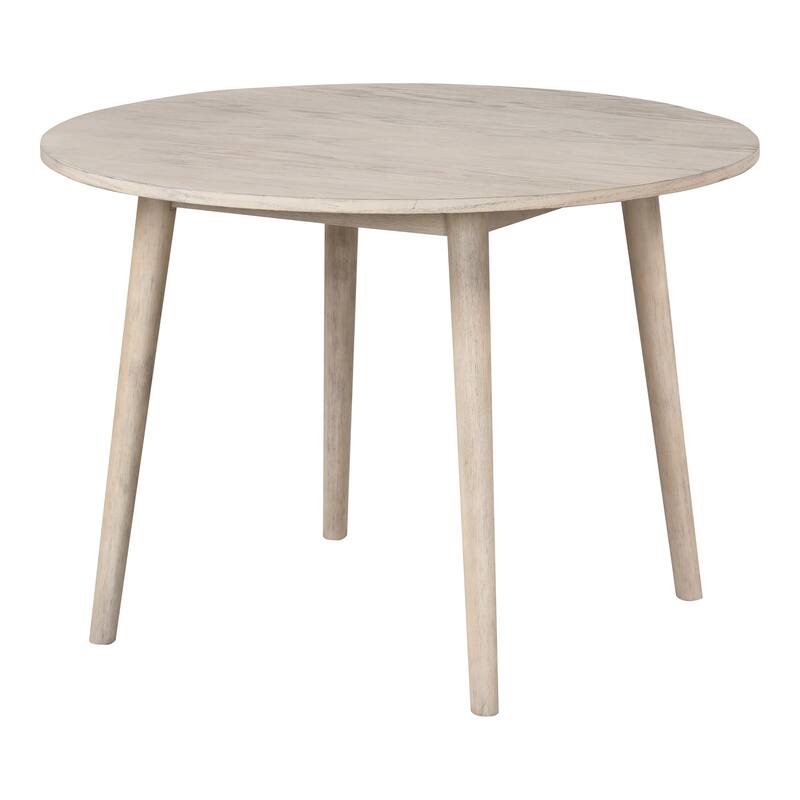 Furniture of America Galgary Mid-Century Modern 5-Piece Round Wooden Dining Table Set