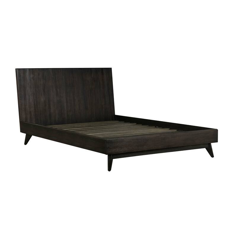 Acacia Platform Bed - Modern Wood Slat Bed Frame - Low Profile Bed - Bedroom Furniture