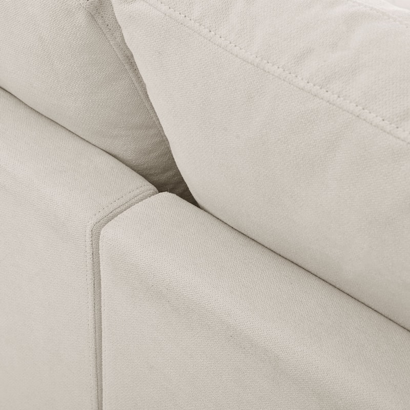 L Shaped Deep Cushion Convertible Sectional Sofa with Reversible Chaise