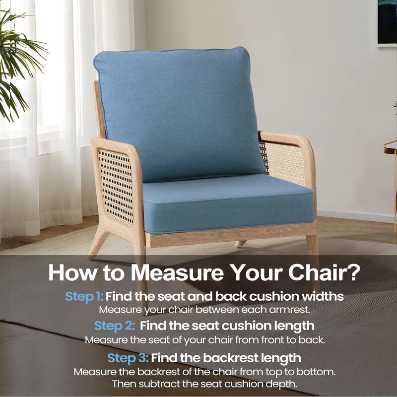 24 x 24 x 5.5 in Outdoor Patio Seat Sunbrella Fabric Cushion Set