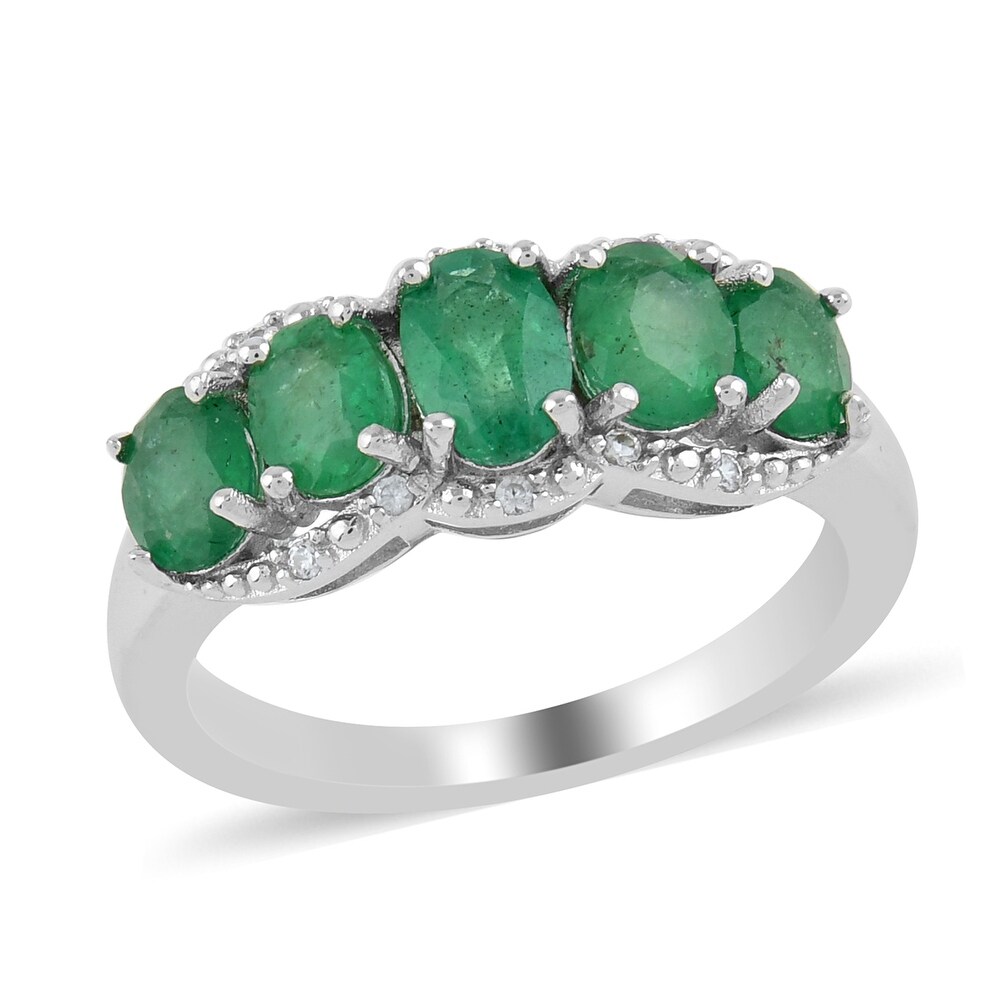 Natural Emerald Ring...925 Sterling Silver Emerald Ring...wedding Ring...6x5.5 mm Octagon Cutstone..#R133
