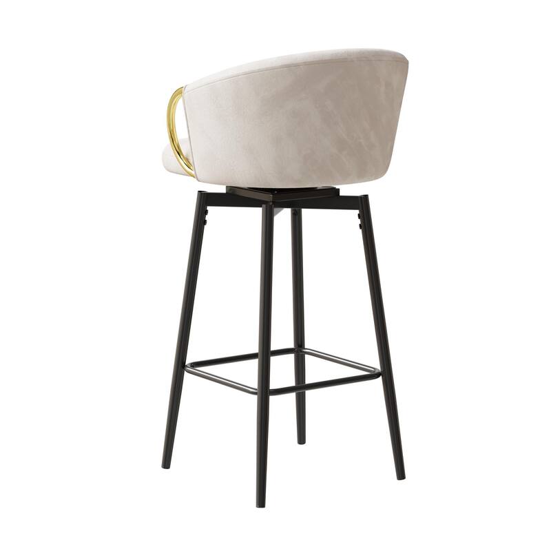 30 Inch Dining Chairs Set Of 2 Modern Style 360°Swivel Bar Chairs With Simple Design