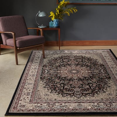 Hollywood Collection Floral Area Rug