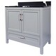 preview thumbnail 139 of 146, Nevado 37" Bathroom Vanity with Cultured Marble Vanity Top Sink in White with White Basin