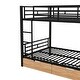 preview thumbnail 8 of 8, Metal Full Size Convertible Bunk Bed with 2 Storage Drawers, Black - Durable and Versatile Design for Flexible Living
