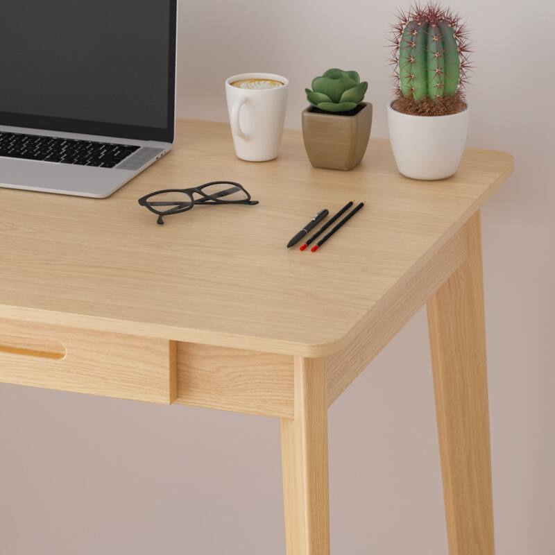 39.4"W Classic Home Office Desk, Writing Desk With Drawers