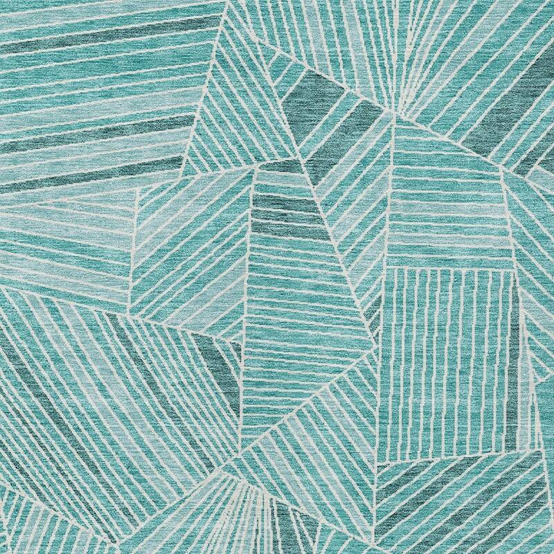 HomeRoots Geometric Transitional Rectangle Outdoor Rug
