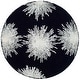 preview thumbnail 75 of 140, SAFAVIEH Handmade Soho Miyase Modern Burst New Zealand Wool Rug 8' x 8' Round - Black/White