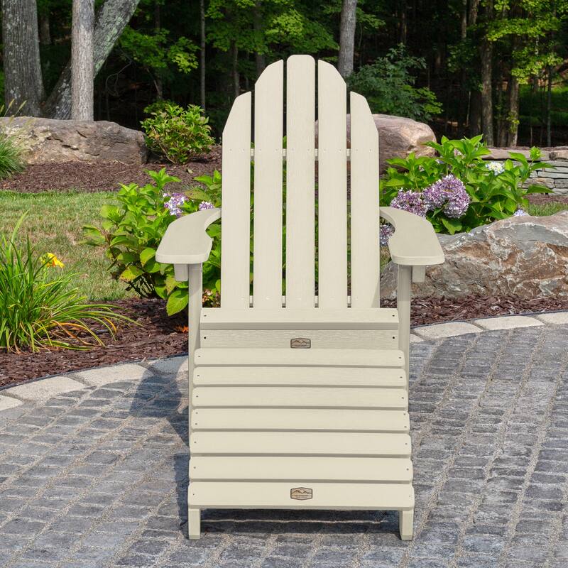 HIGHWOOOD Essential Adirondack Chair with Folding Ottoman