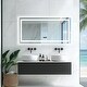 preview thumbnail 5 of 12, XXL Digital Displays Mirror with Bluetooth and Lights LED Makeup Mirror Dimmable 3 Modes - 47.24x23.62''