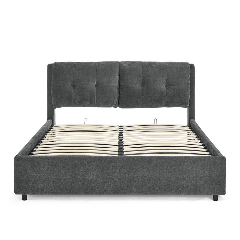 Hydraulic Storage Upholstered Bed with Headboard
