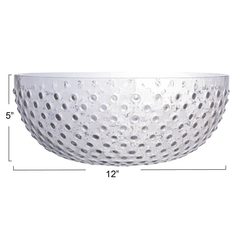 Glass Hobnail Serving Bowl