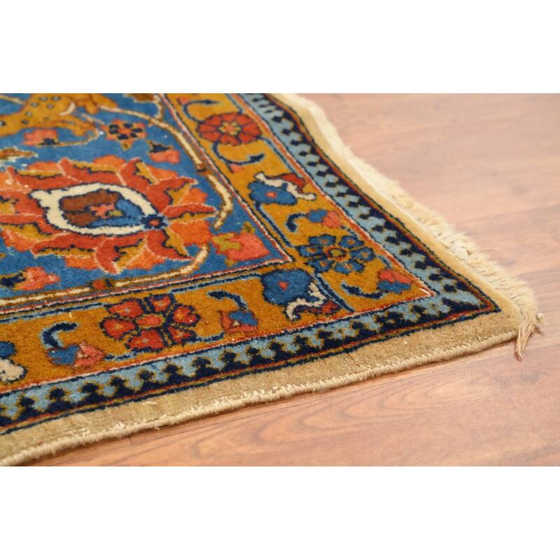 Hand Knotted Oriental 100% Wool Carpet Traditional All-Over Beige & Ivories Tabriz Area Rug - 12' 11'' X 10' 3''