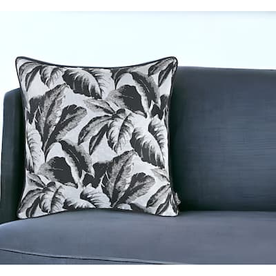 17" Black and White Throw Pillow Cover