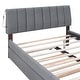 preview thumbnail 19 of 28, Comfortable Upholstered Platform Bed with Smart LED Lights and Extra Trundle Gray