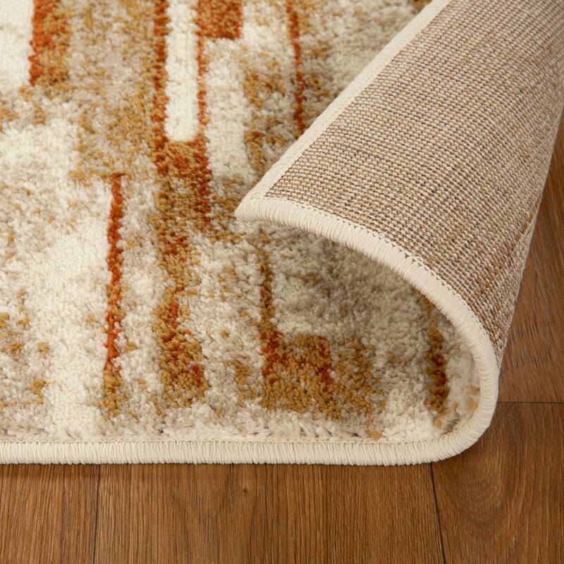 Superior Contemporary Distressed Abstract Indoor Area Rug