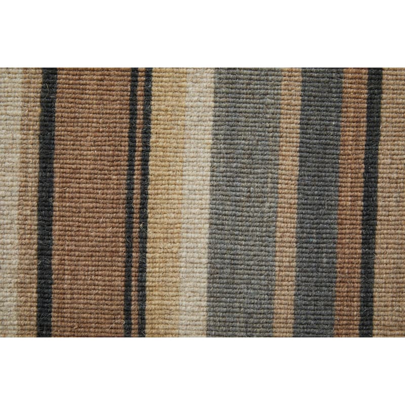 Grand Bazaar Naida Hand Knotted Stripes Transitional Area Rug